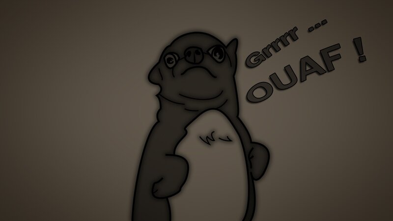 angry cartoon otter
