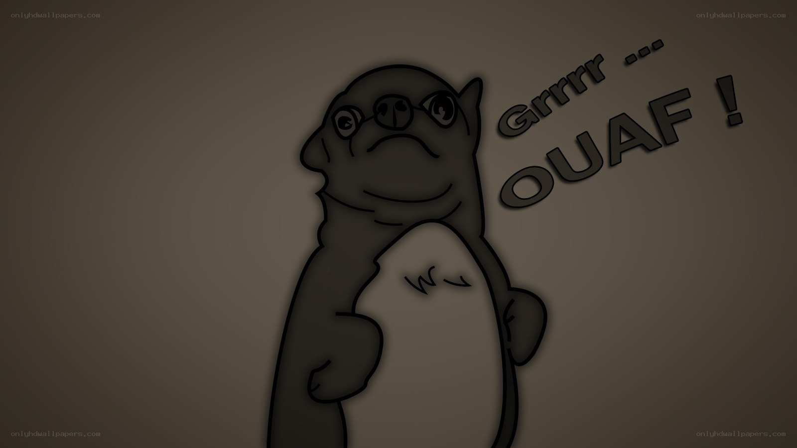 angry cartoon otter