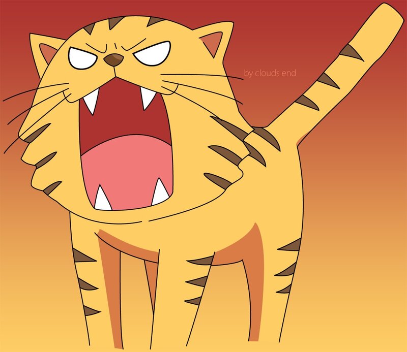 angry cartoon tiger
