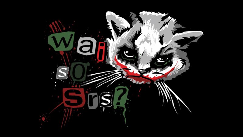 Angry Cat with Red Makeup