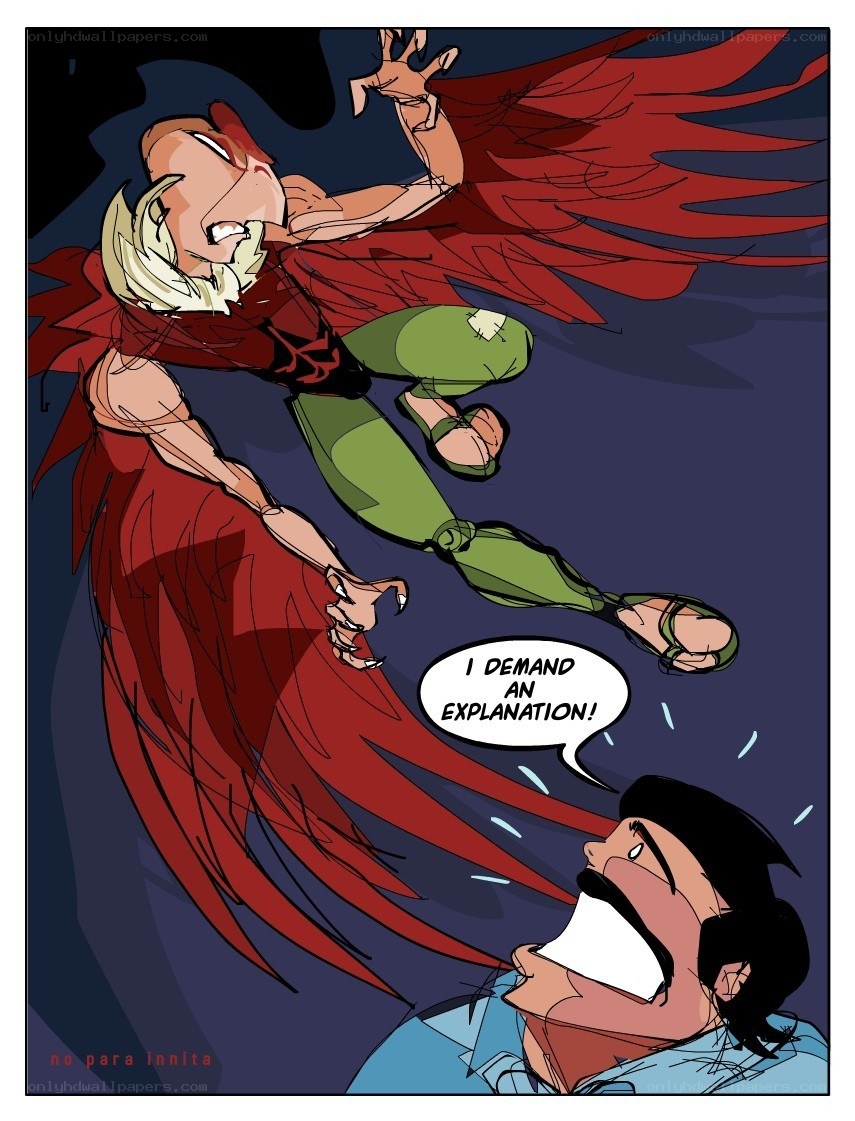 Angry character demands explanation