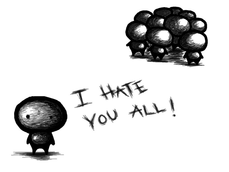angry character drawing