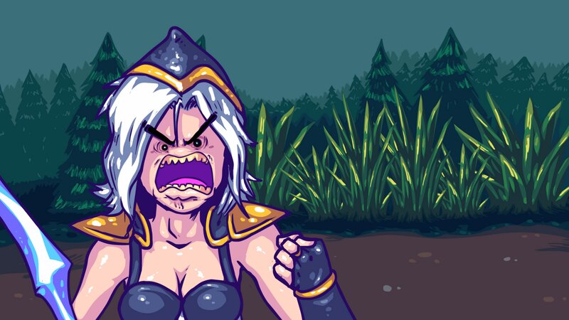 Angry Character in Forest