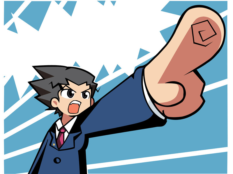 angry character pointing finger