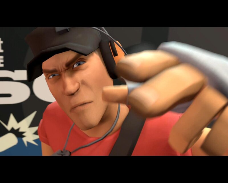 angry character pointing
