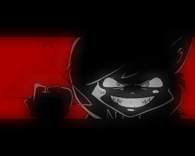 angry character with hanger
