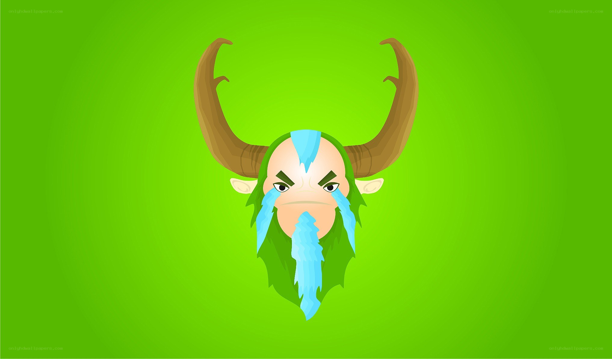angry character with horns