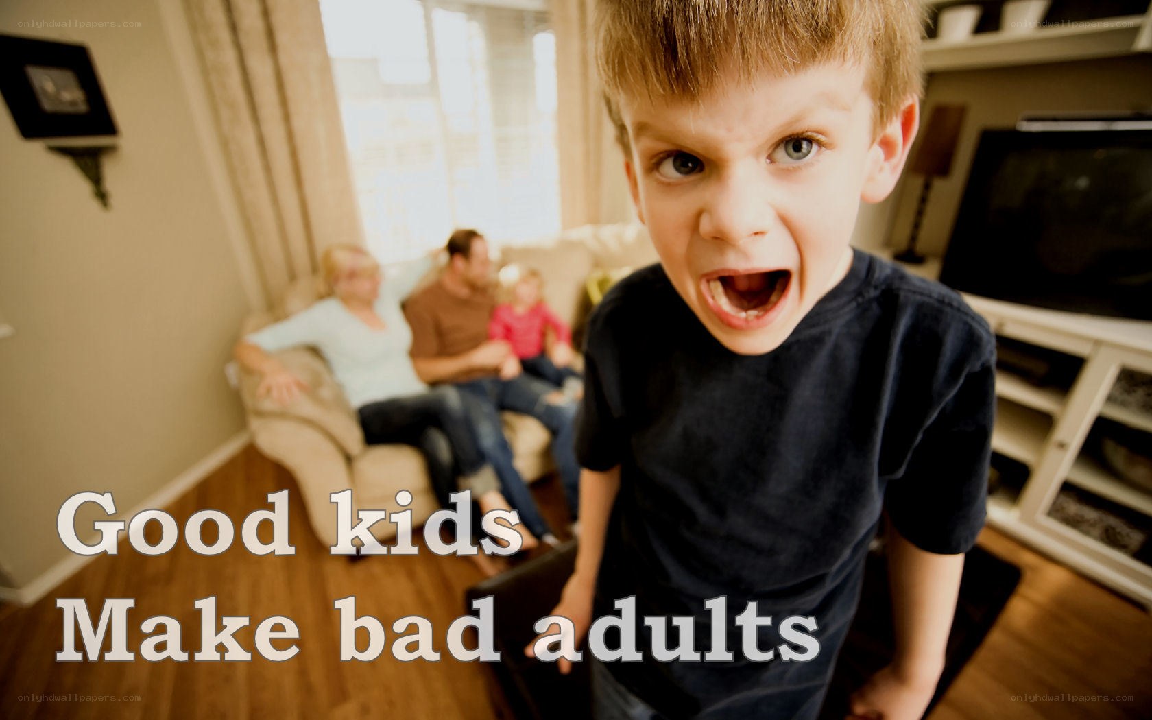 angry child in living room