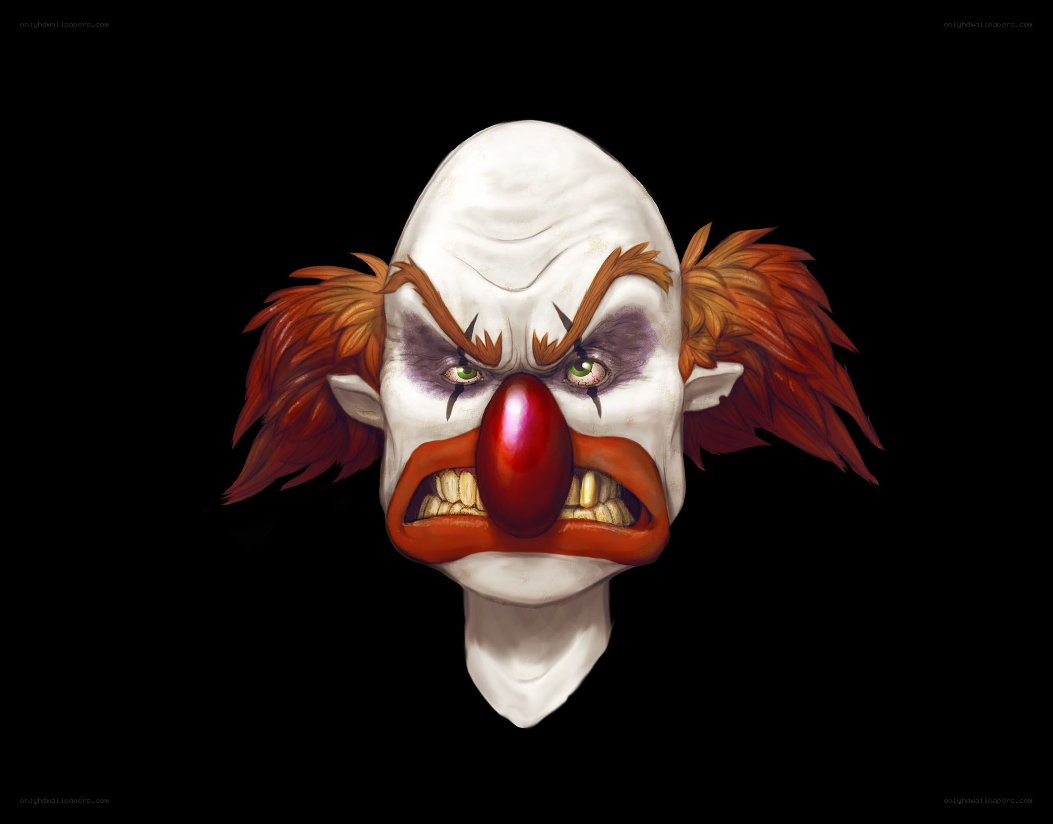 angry clown face