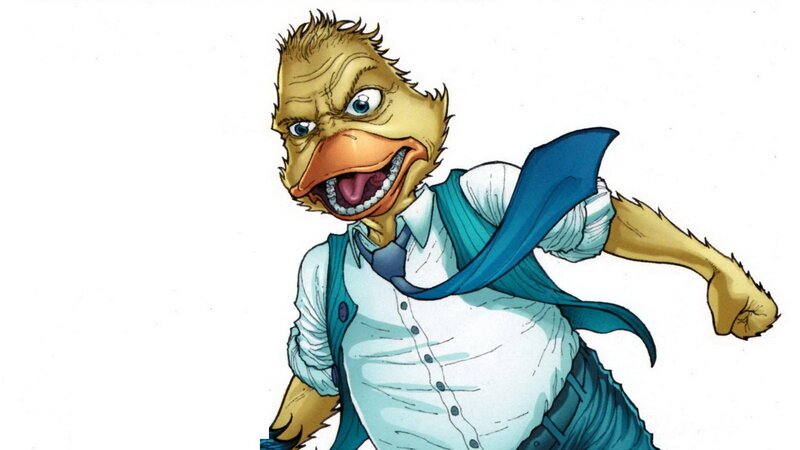 angry duck superhero