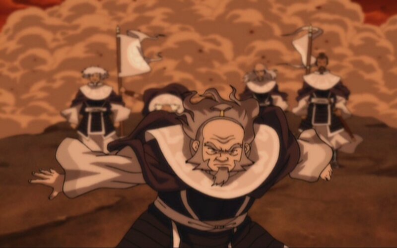 angry earthbender in battle