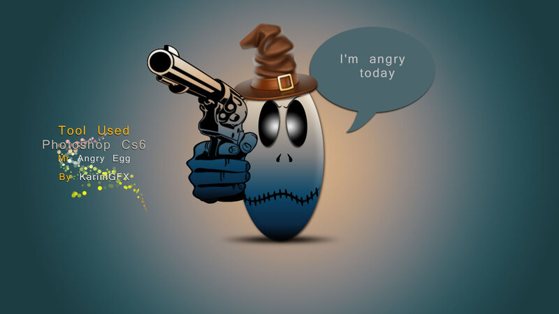 Angry Egg Character