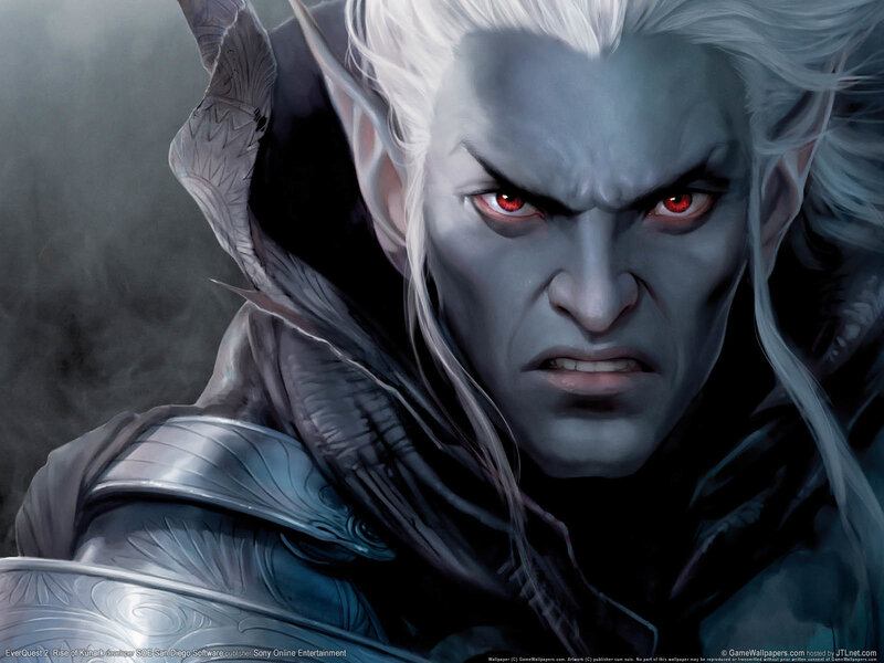 angry elf warrior portrait