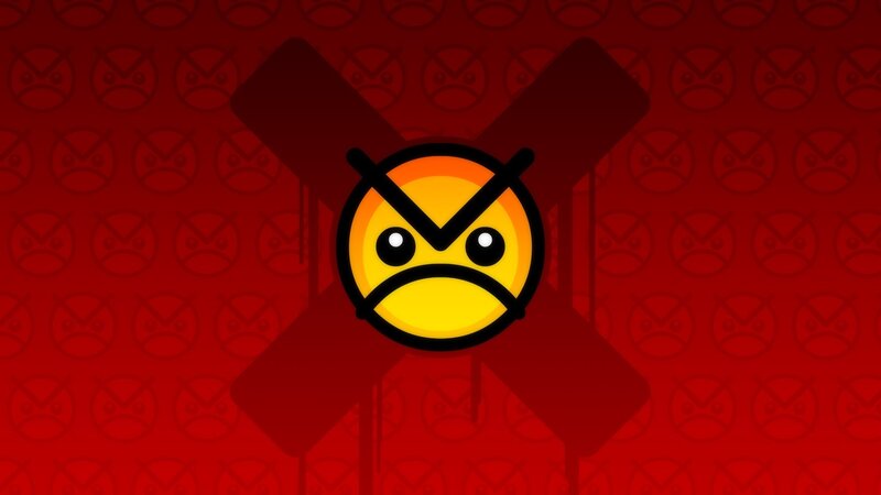 Angry Emoji Face — Red