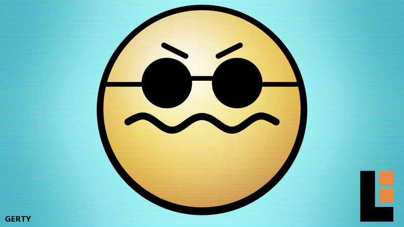 angry emoji with glasses