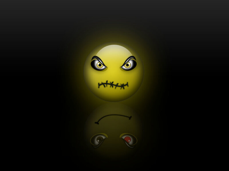 angry emoji with stitched mouth