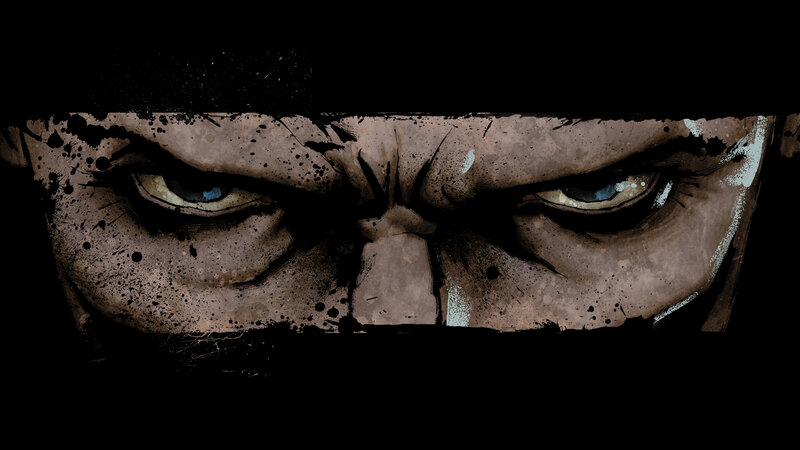 angry eyes close-up