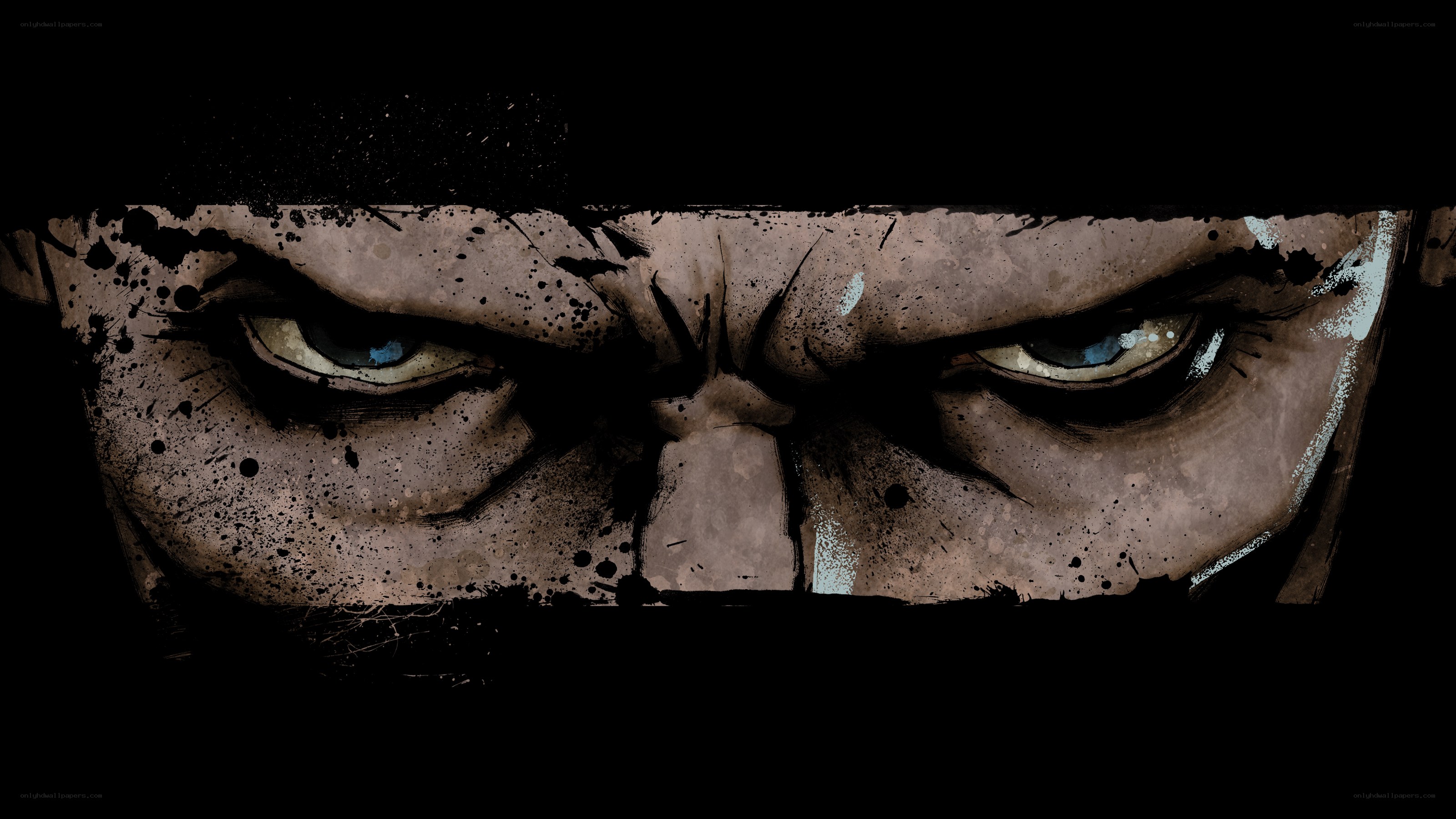 angry eyes close-up
