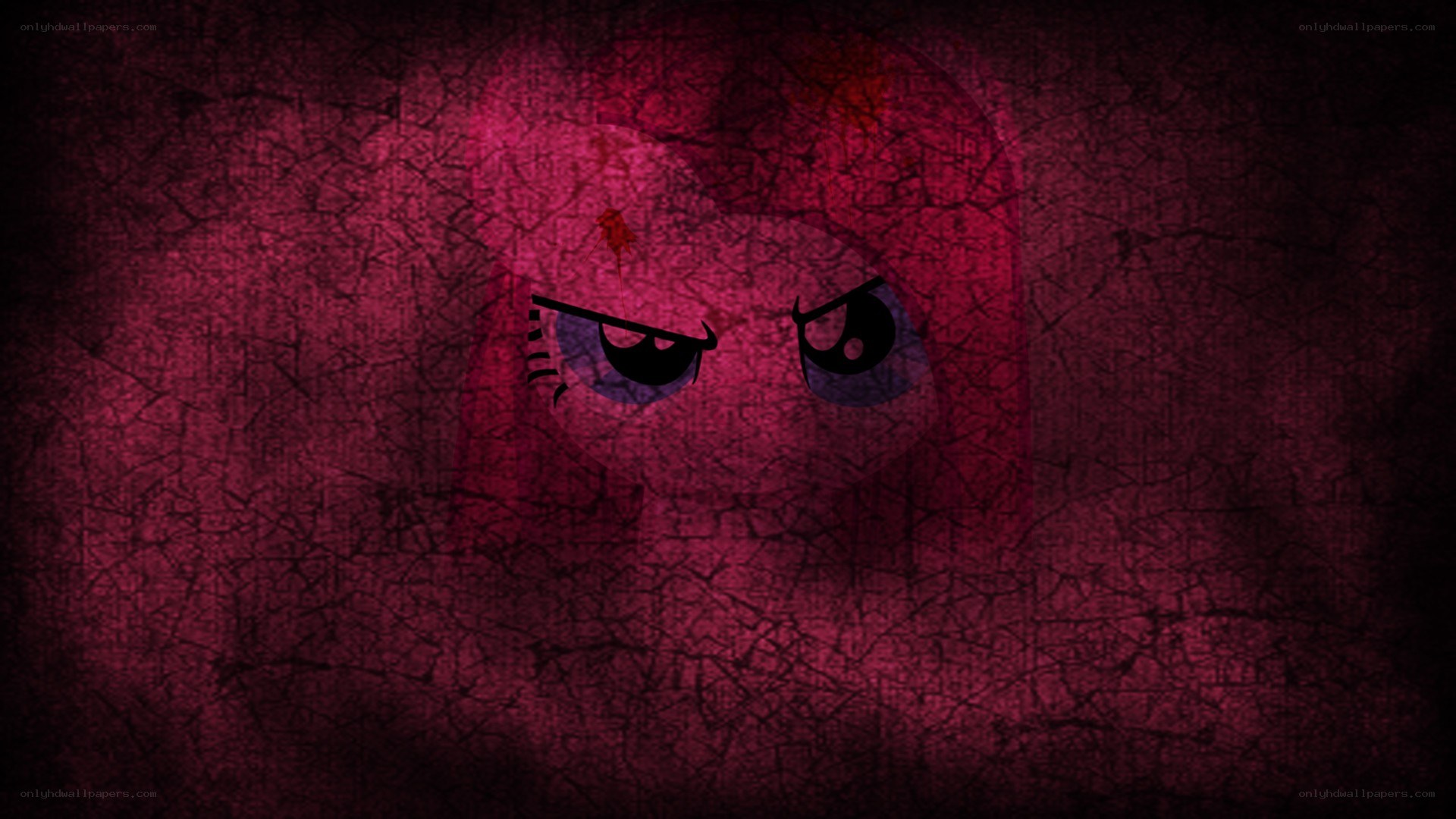 angry eyes in dark red