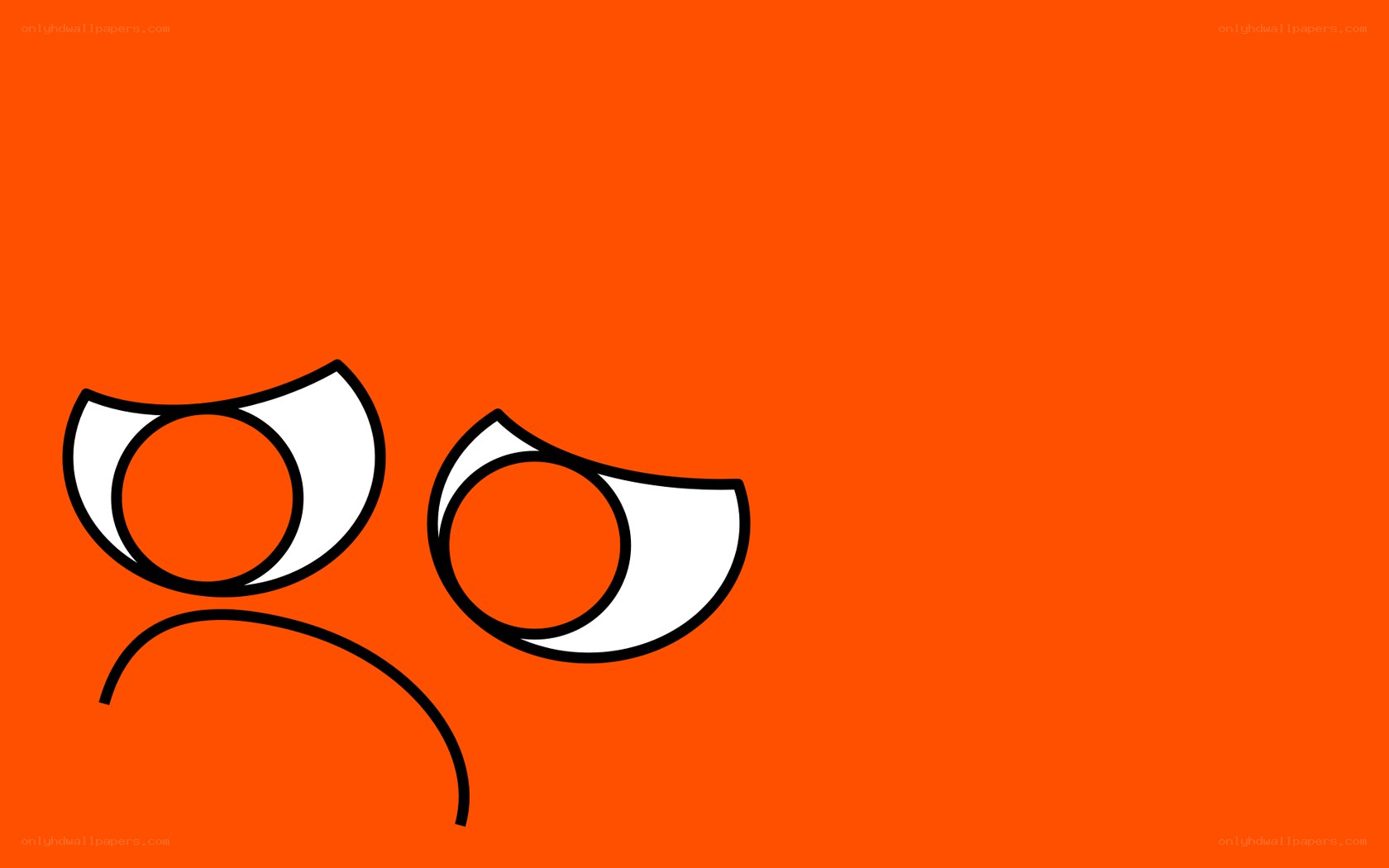 angry eyes on orange