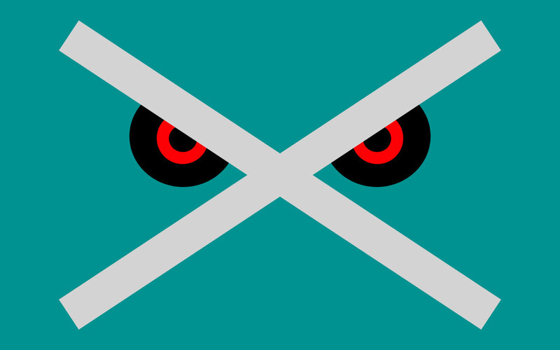 angry eyes with crossed lines