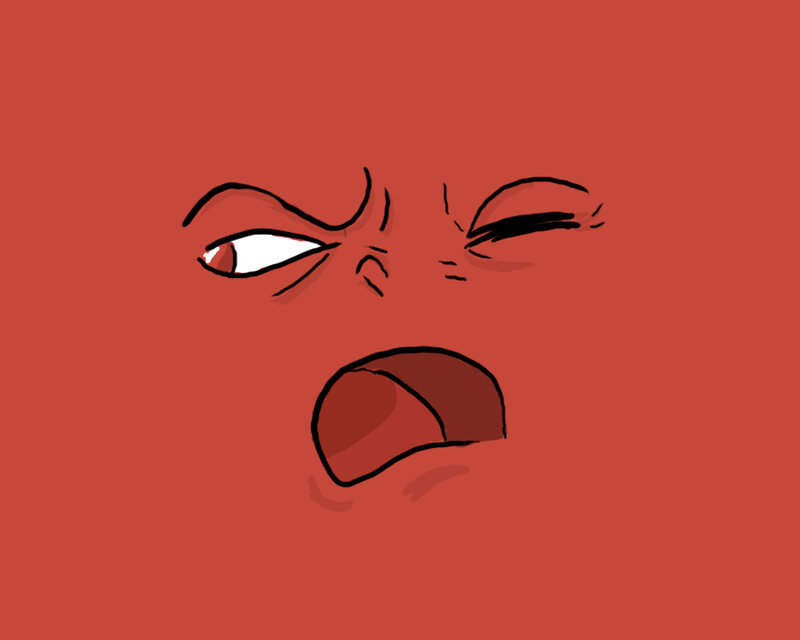 angry face expression
