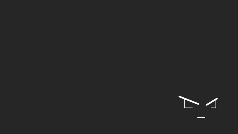 Angry Face Icon — Black