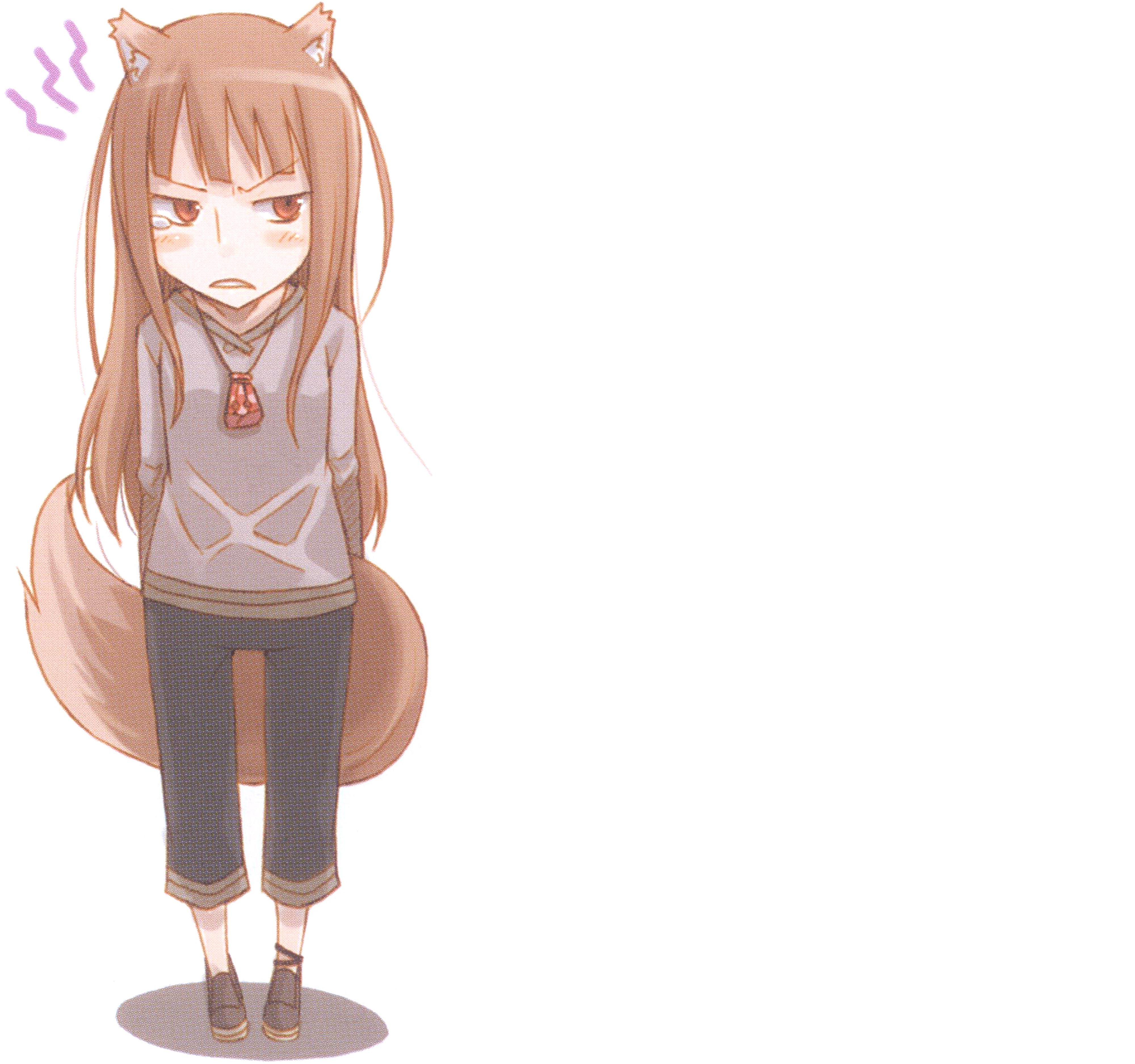 angry fox girl character