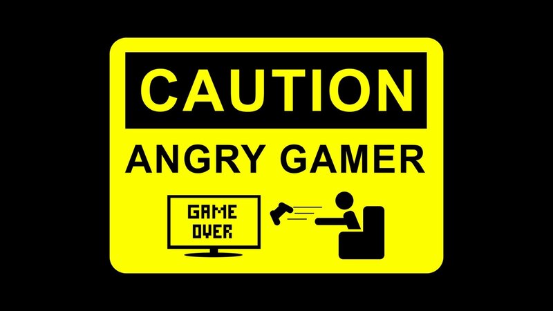 Angry Gamer Sign — Yellow