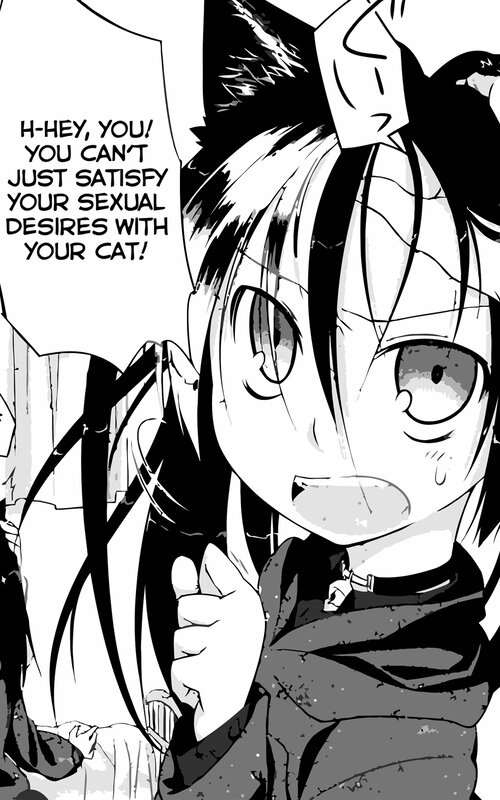 angry girl with cat ears