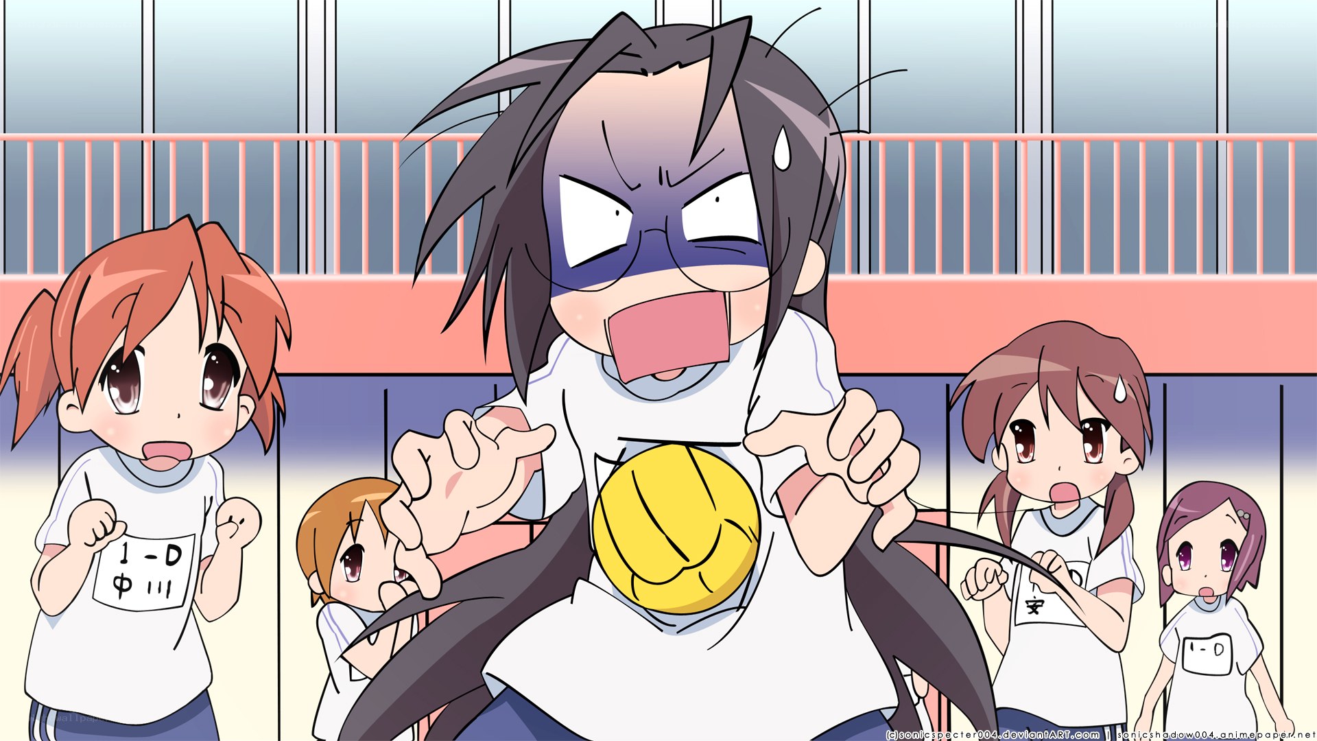 angry girl with volleyball