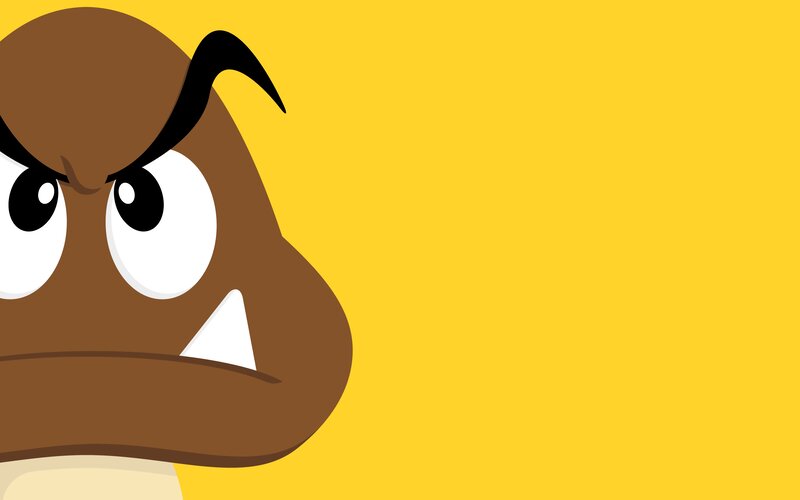 Angry Goomba Character — Yellow