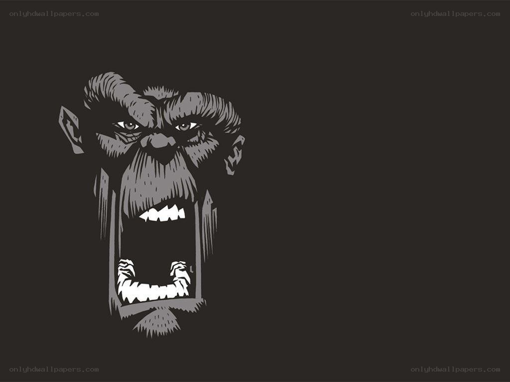 angry gorilla illustration