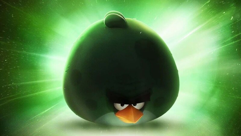 angry green bird character