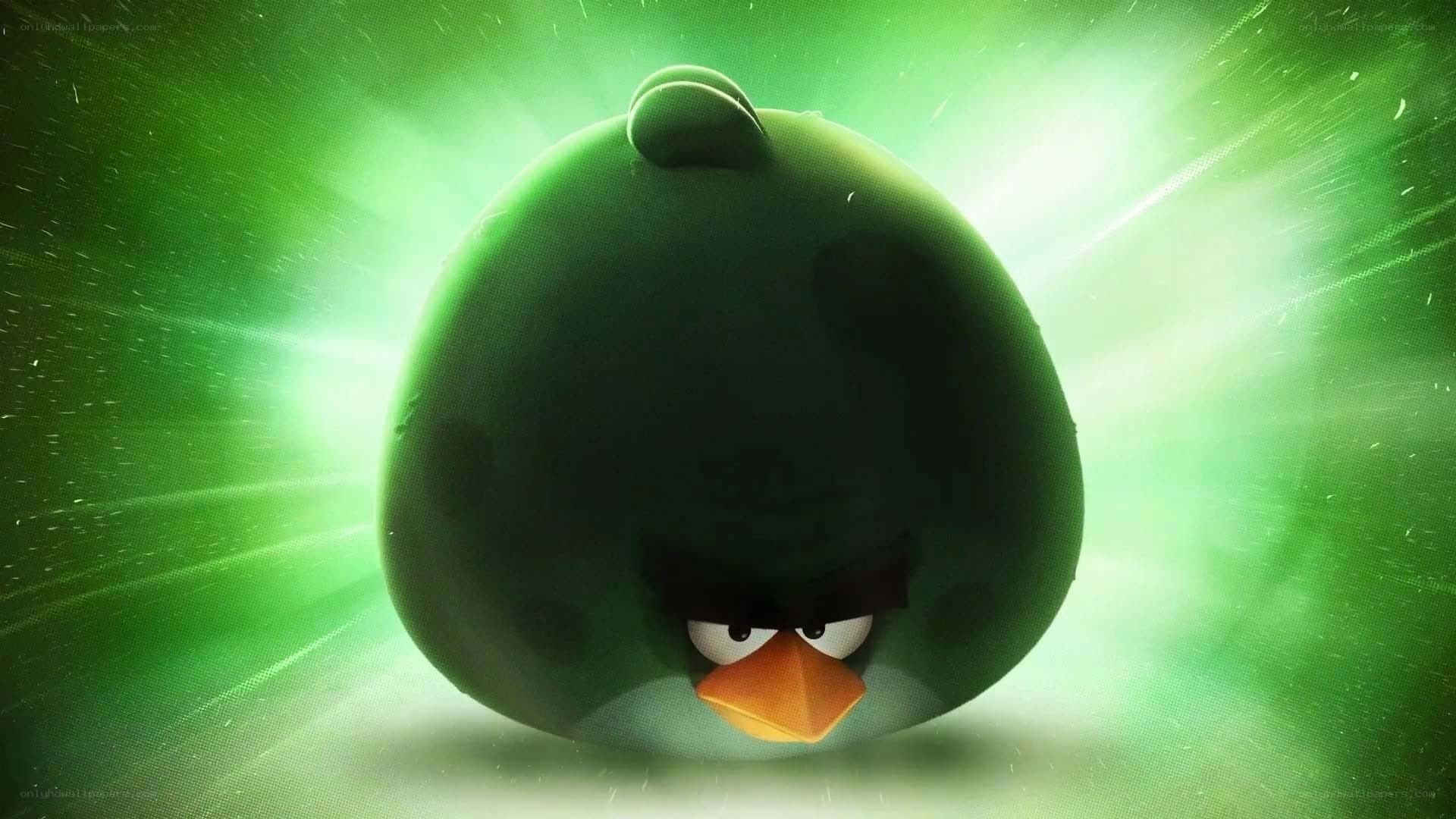 angry green bird character