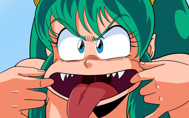 angry green-haired character