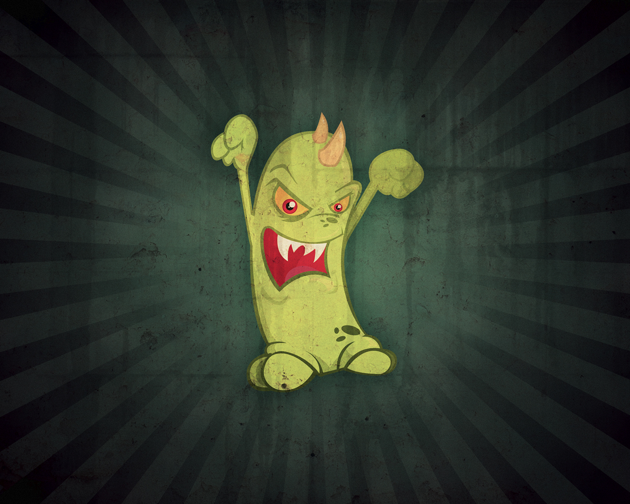 angry green monster character