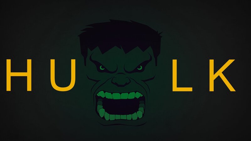 Angry Green Monster Face — Black