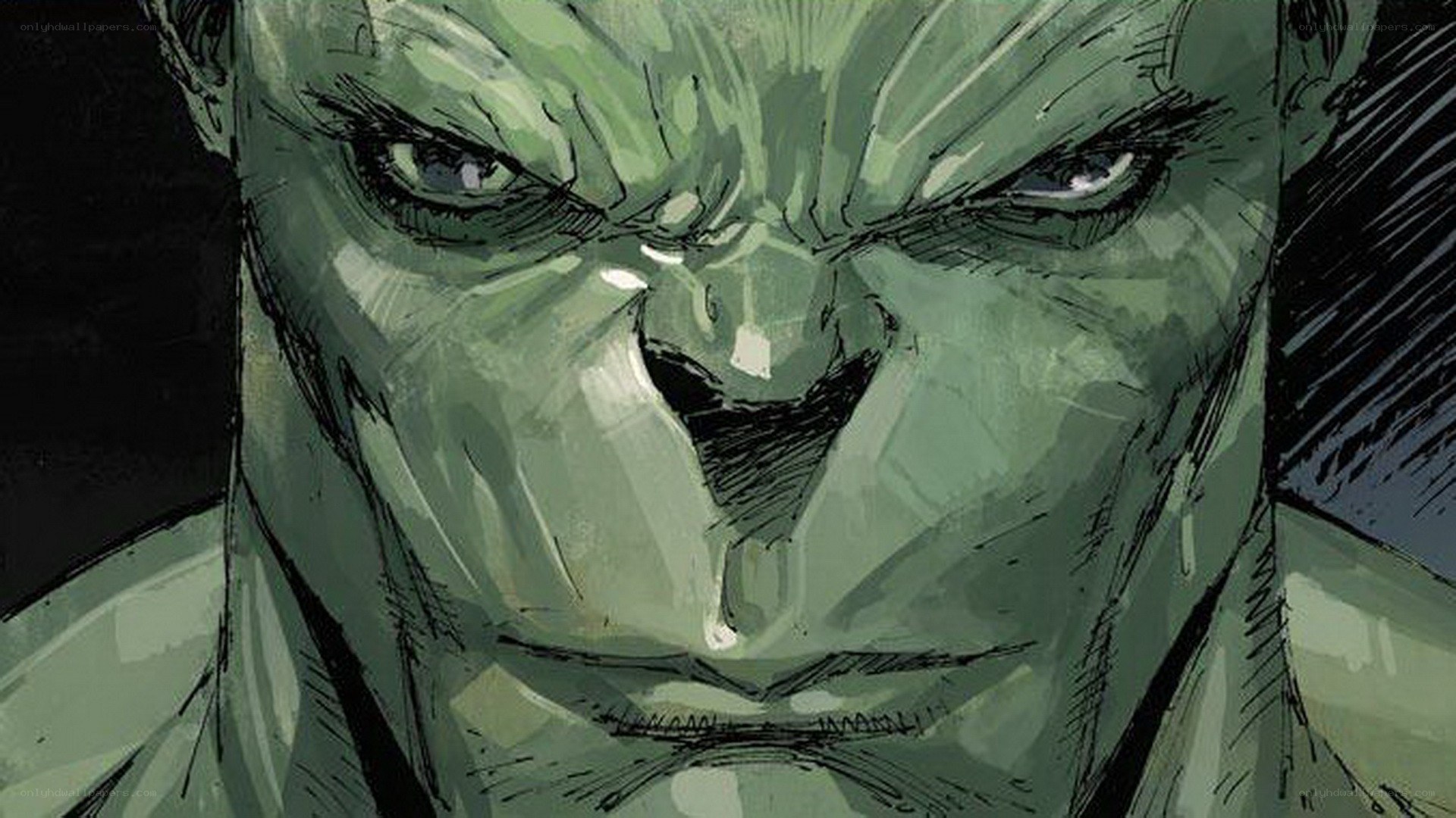 angry hulk face close-up