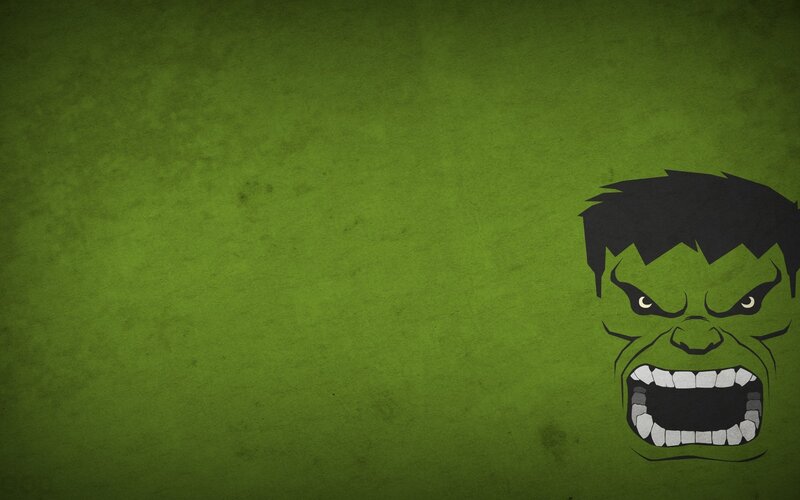 Angry Hulk Face — Green, Aggressive, Digital Art, Green Skin