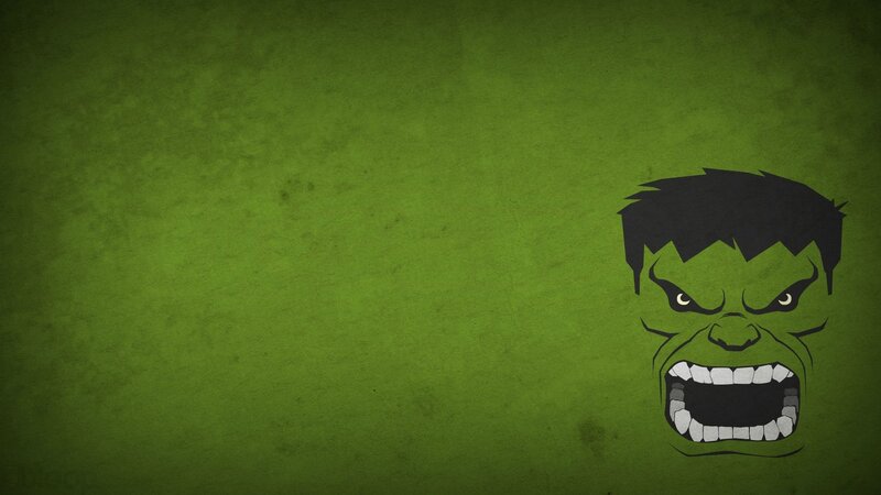 Angry Hulk Face — Green, Aggressive, Digital Art