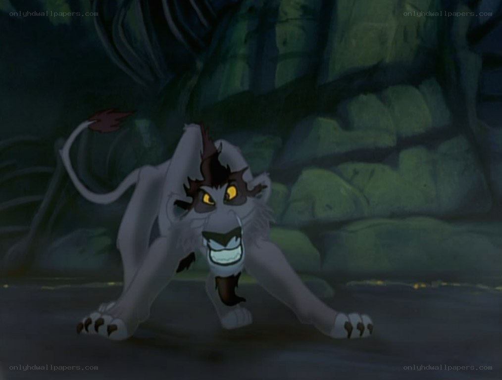 angry lion in dark cave