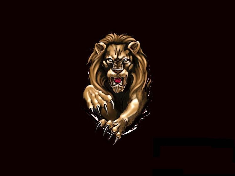 angry lion logo