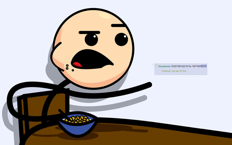 angry man eating cereal