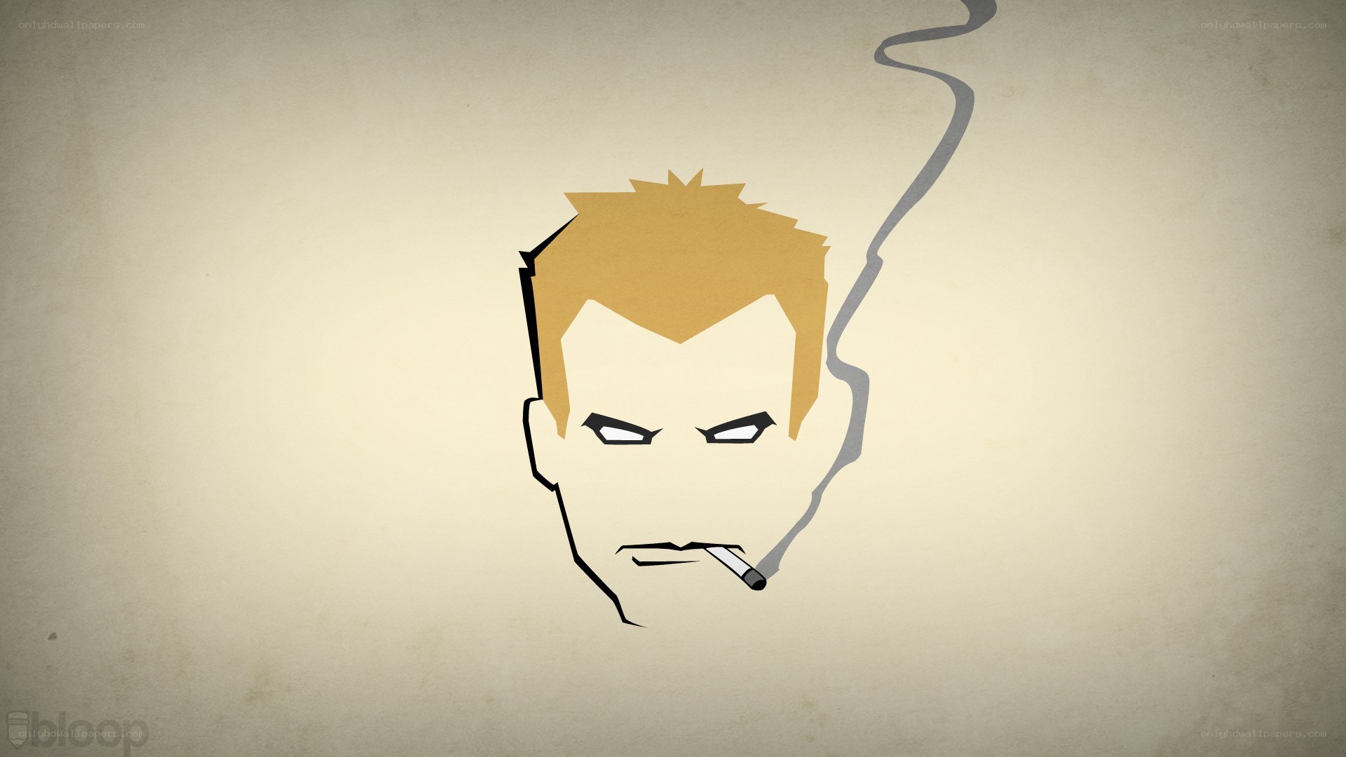 angry man smoking cigarette