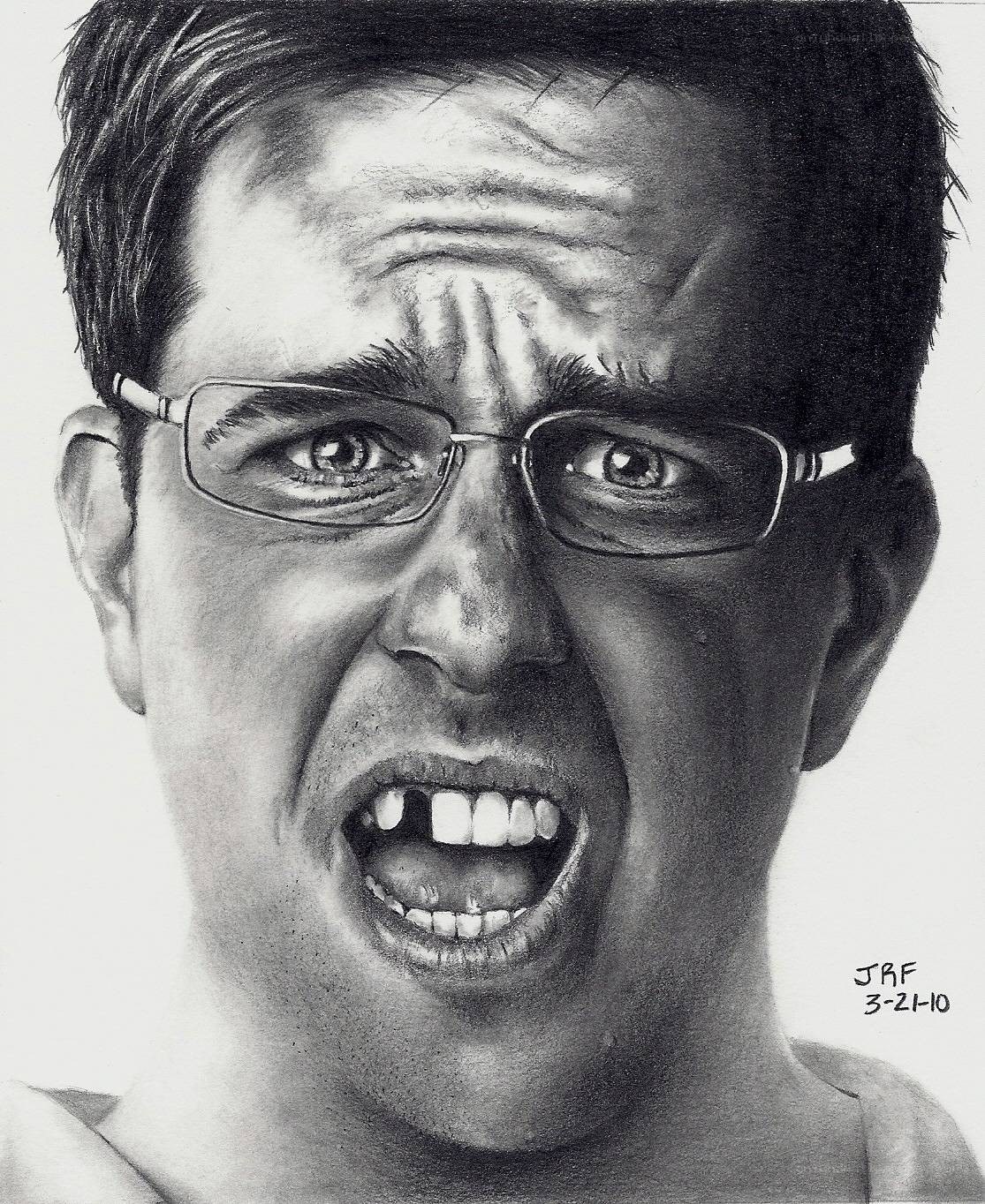 angry man with glasses