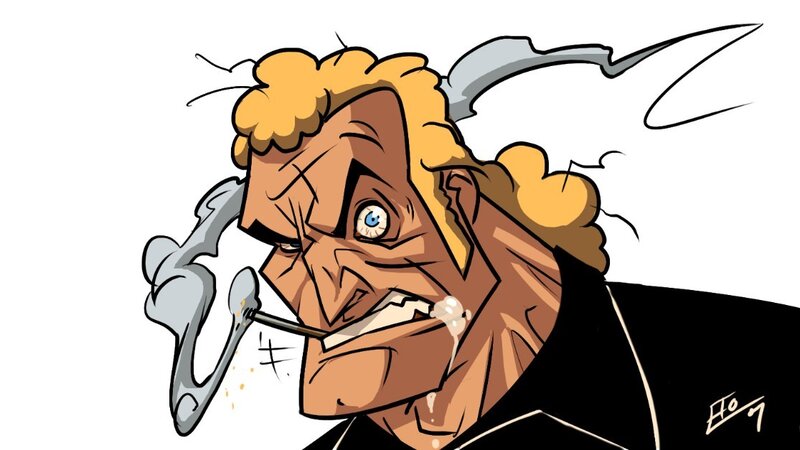 Angry Man with Hook