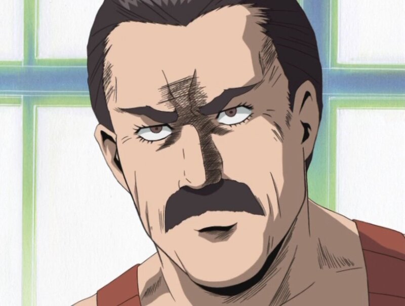 angry man with mustache