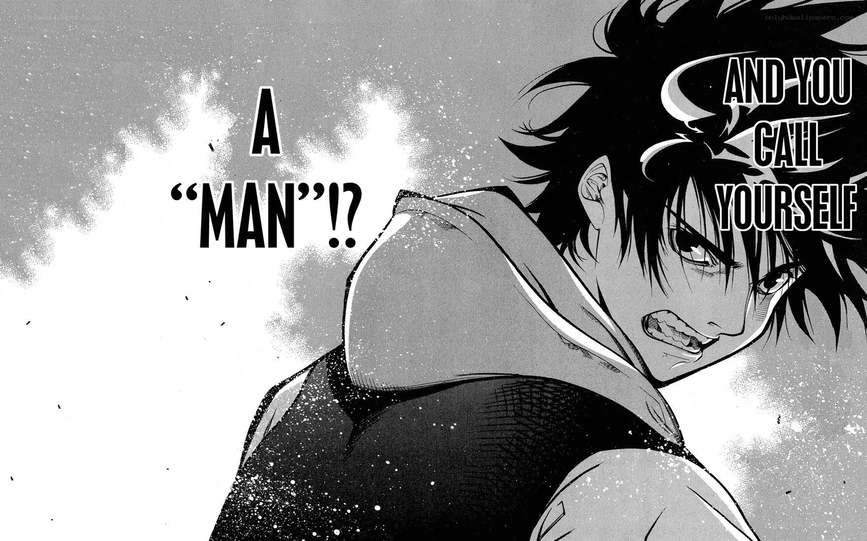 angry manga character