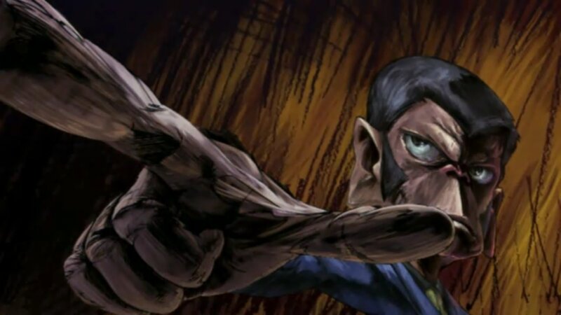 angry monkey character